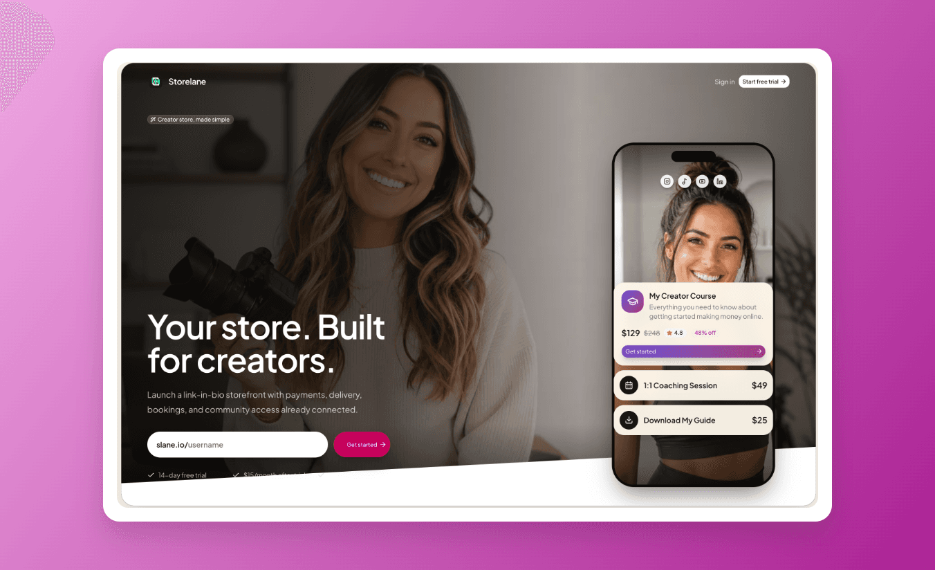Digital product settings in Storelane