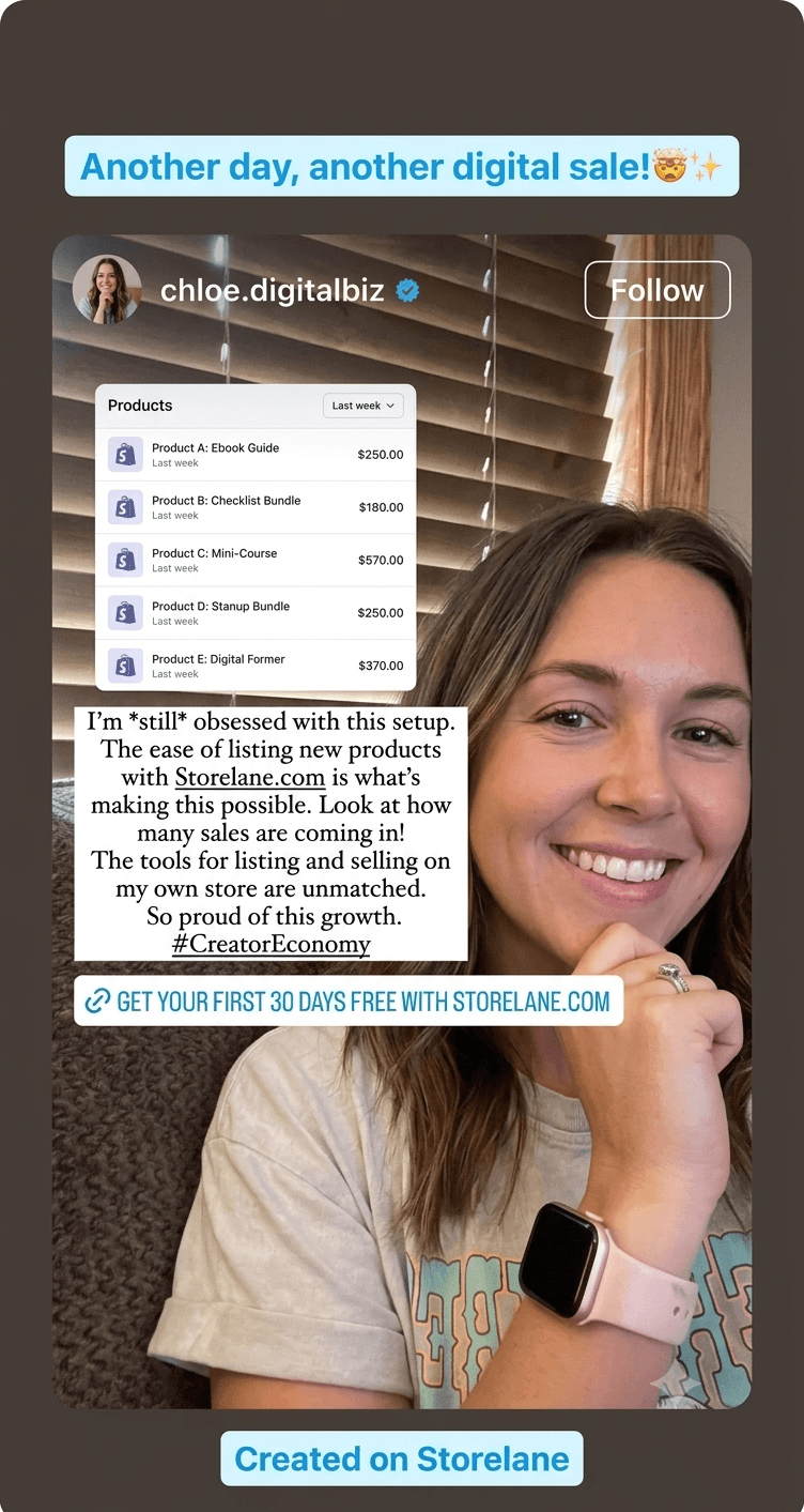 Chloe Digitalbiz creator testimonial screenshot placeholder