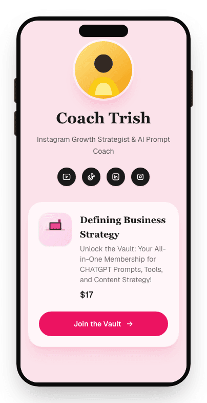 Storelane mobile creator storefront showing a paid creator membership